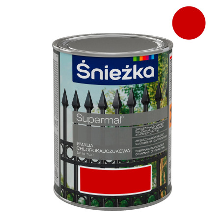 Emalia ft.Supermal Śnieżka 0,8L  czerwona